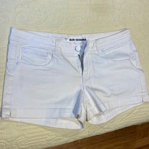 White denim shorts by Blue Exchange